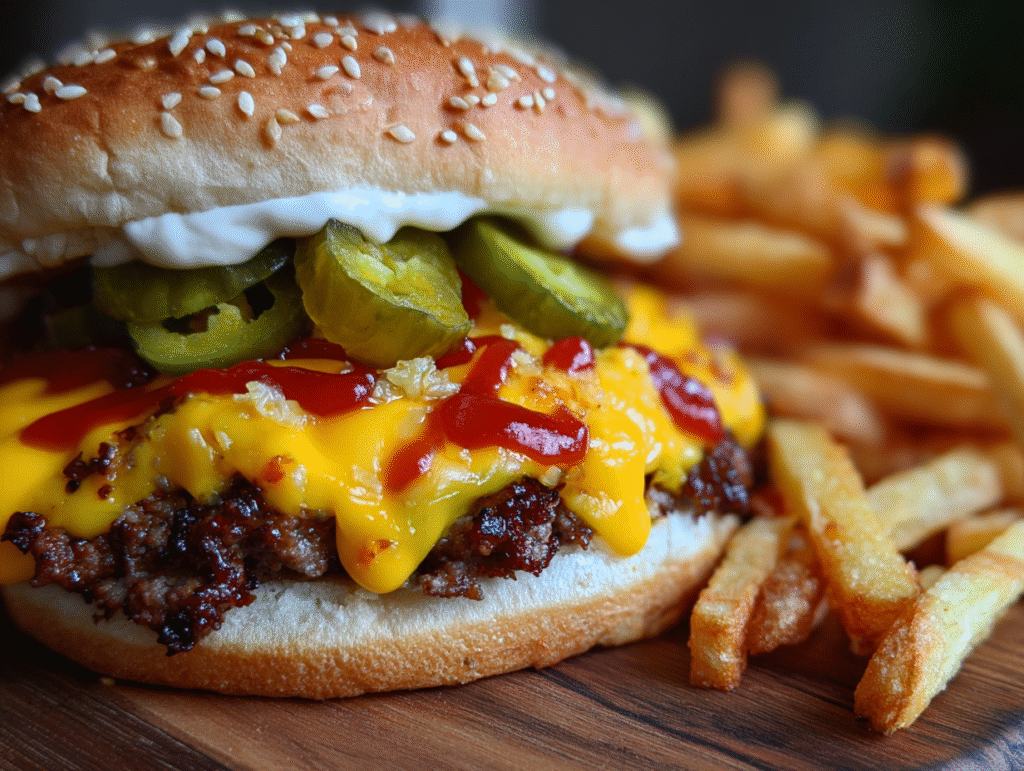 Ingredients for Hearty Smash Burger Fries