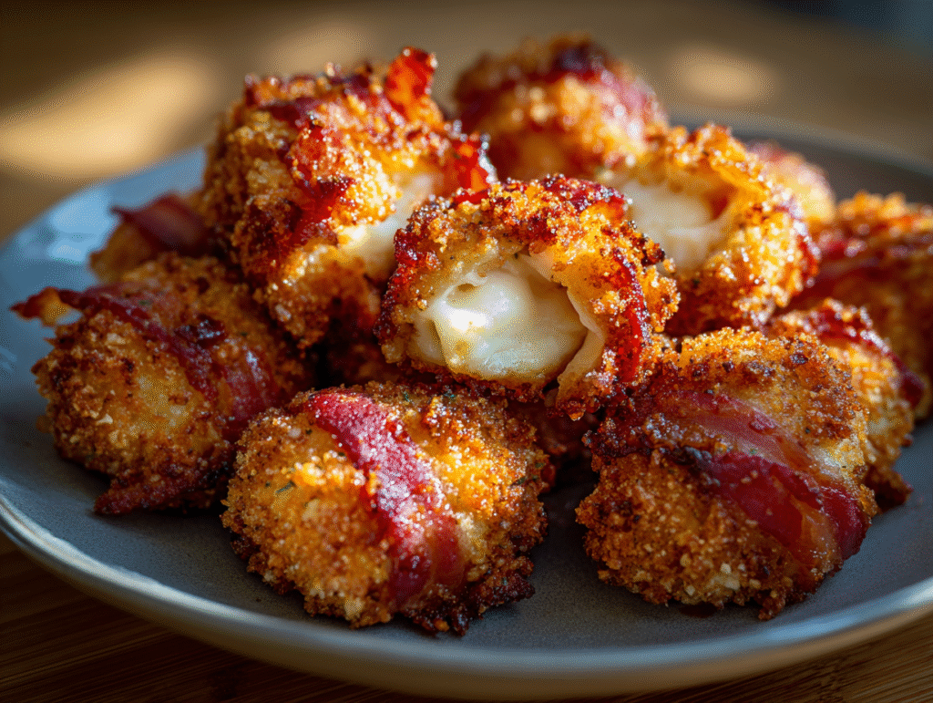 Ingredients for Irresistible Crispy Bacon Mozzarella Poppers