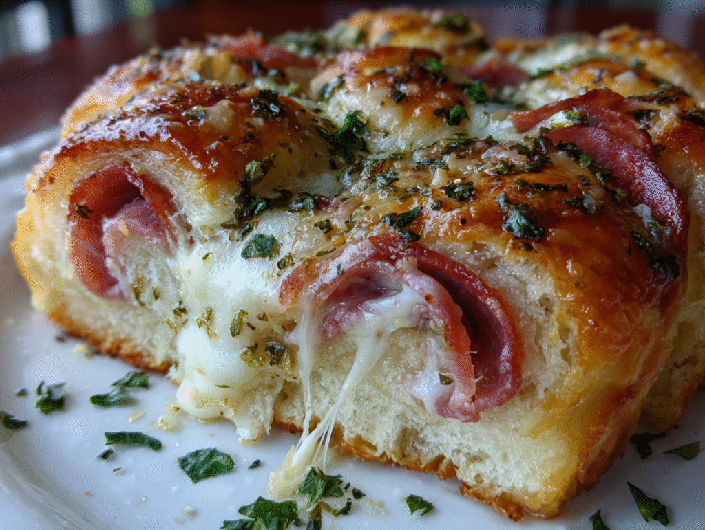 Ingredients for Italian Crescent Roll Sandwich Bake