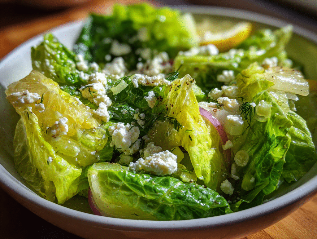 The Perfectly Fresh Maroulosalata (Greek Lettuce Salad)