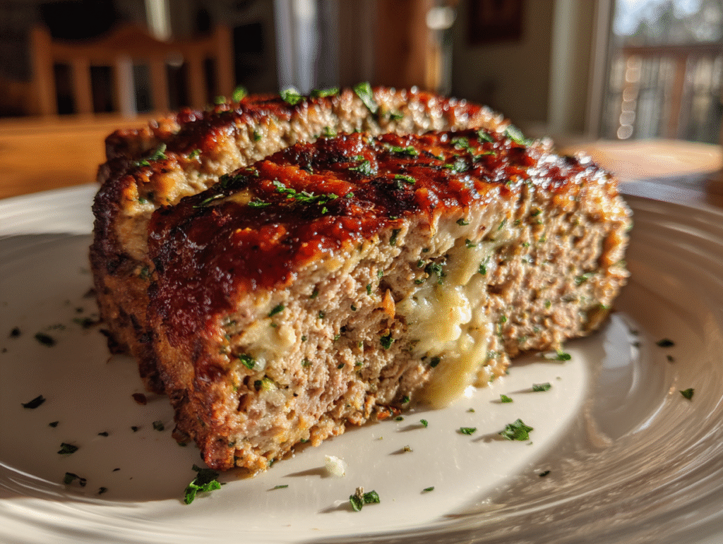 best food dinner of Mouthwatering Garlic Parmesan Meatloaf
