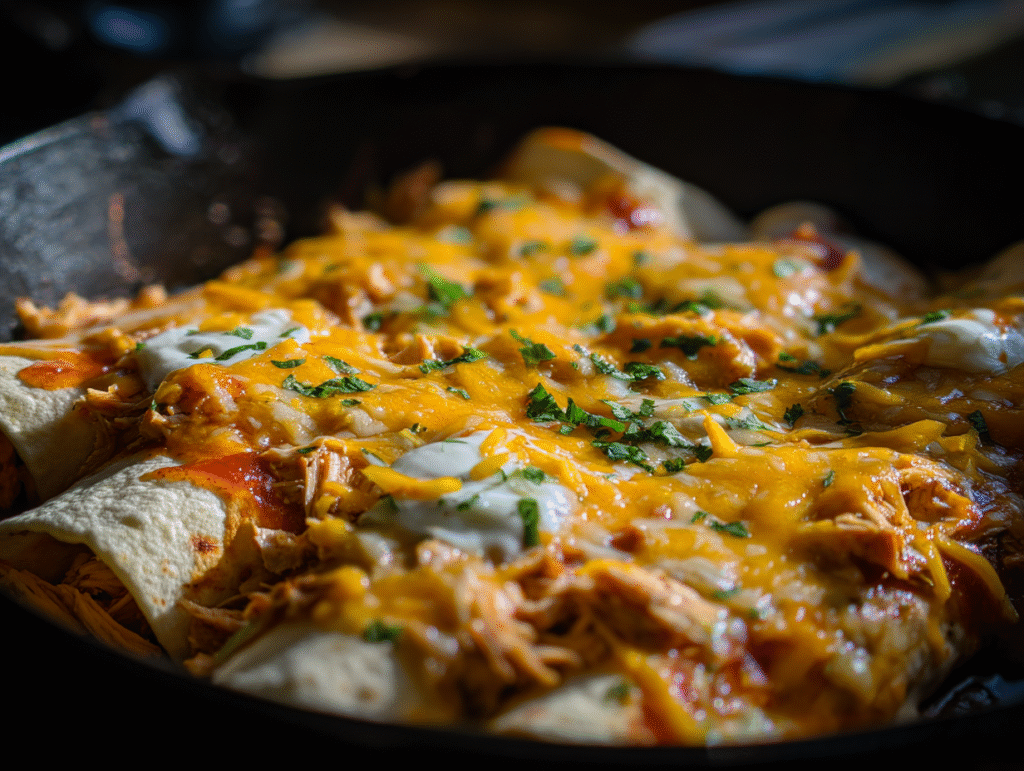 Queso Chicken Enchiladas for a Quick recipe