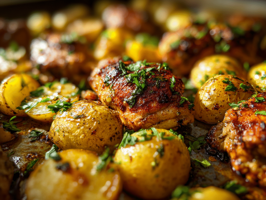 best Sheet Pan Lemon Balsamic Chicken and Potatoes dinners