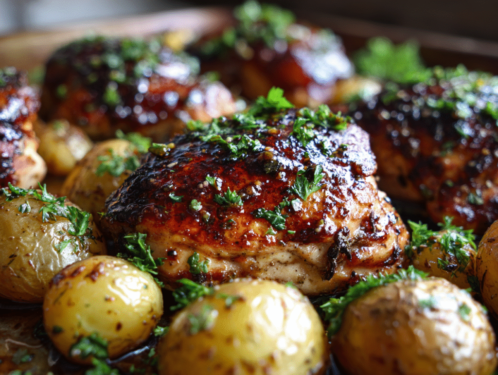 How to Make Sheet Pan Lemon Balsamic Chicken and Potatoes