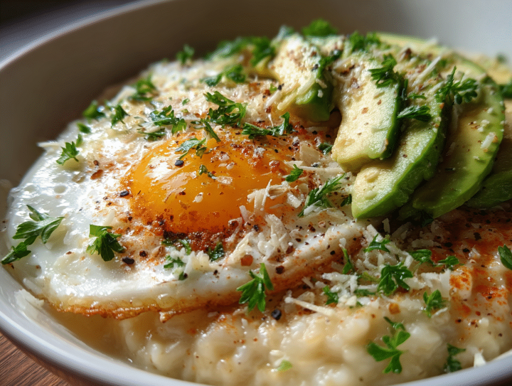best breakfast Savory Avocado Oatmeal