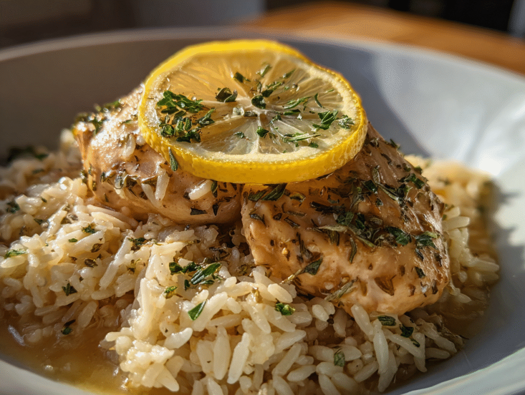 How to Make Slow Cooker Lemon Herb Chicken and Rice