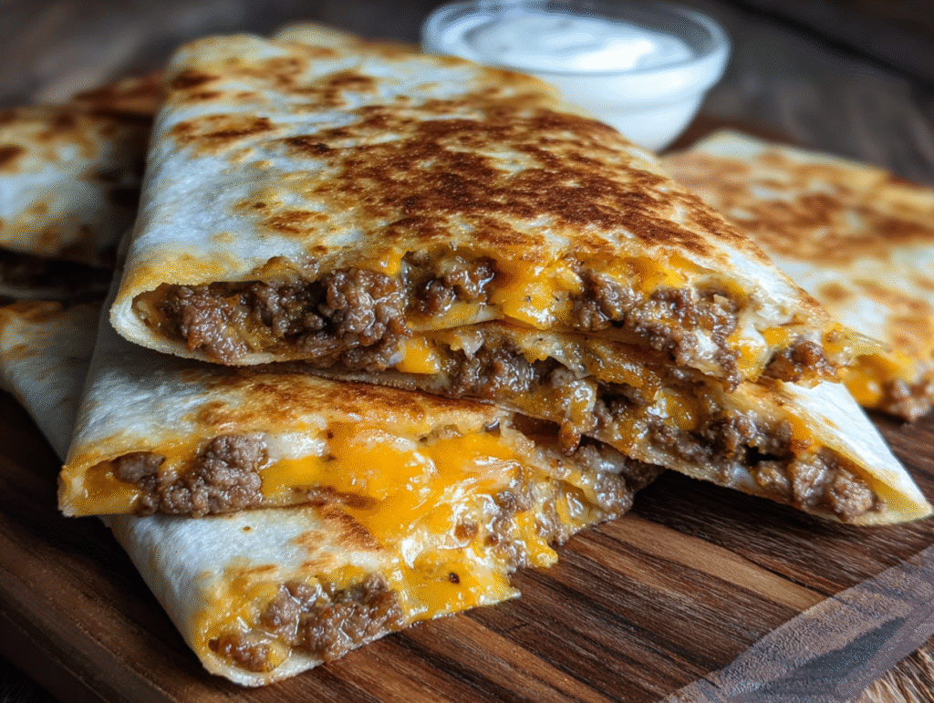 Ingredients for Smashburger Quesadillas