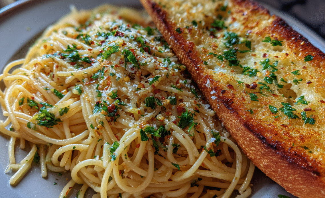 Spaghetti Garlic Bread – Easy Homemade Italian Dinner Recipe
