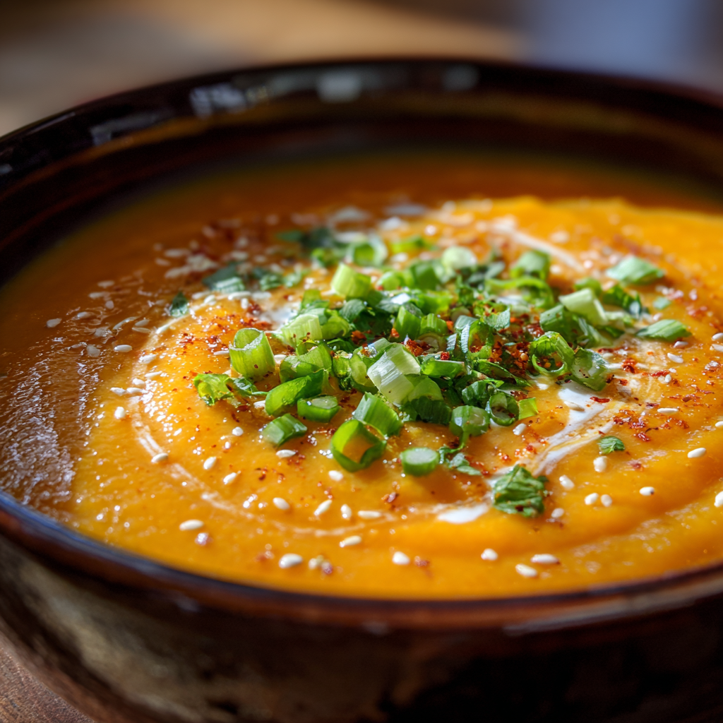 The Ultimate Warming Spicy Miso Carrot Soup