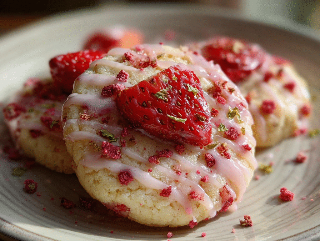 Strawberry Shortbread Cookies healthy