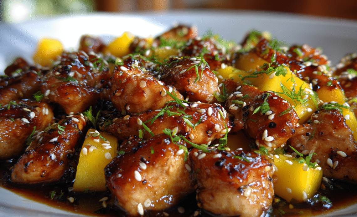 Sweet & Savory Asian Mango Glazed Chicken – Easy Flavorful