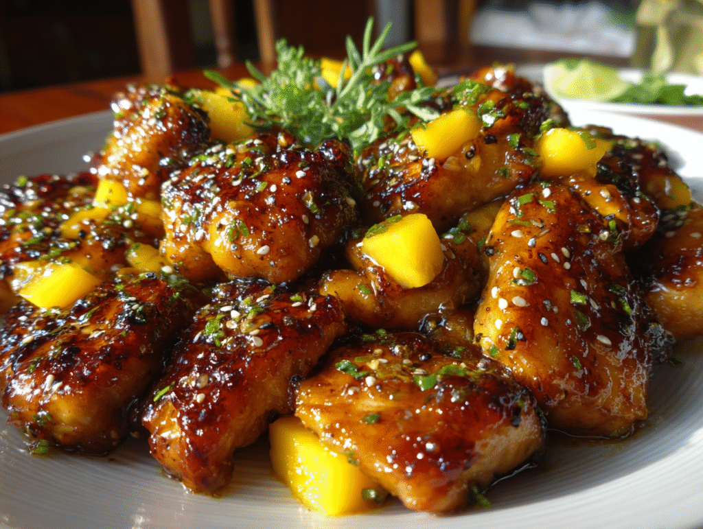 Savory Asian Mango Glazed Chicken