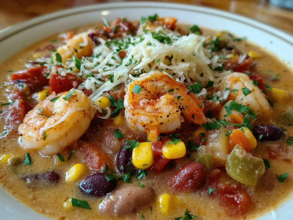 Easy Creamy Seafood and Shrimp Chili dishes