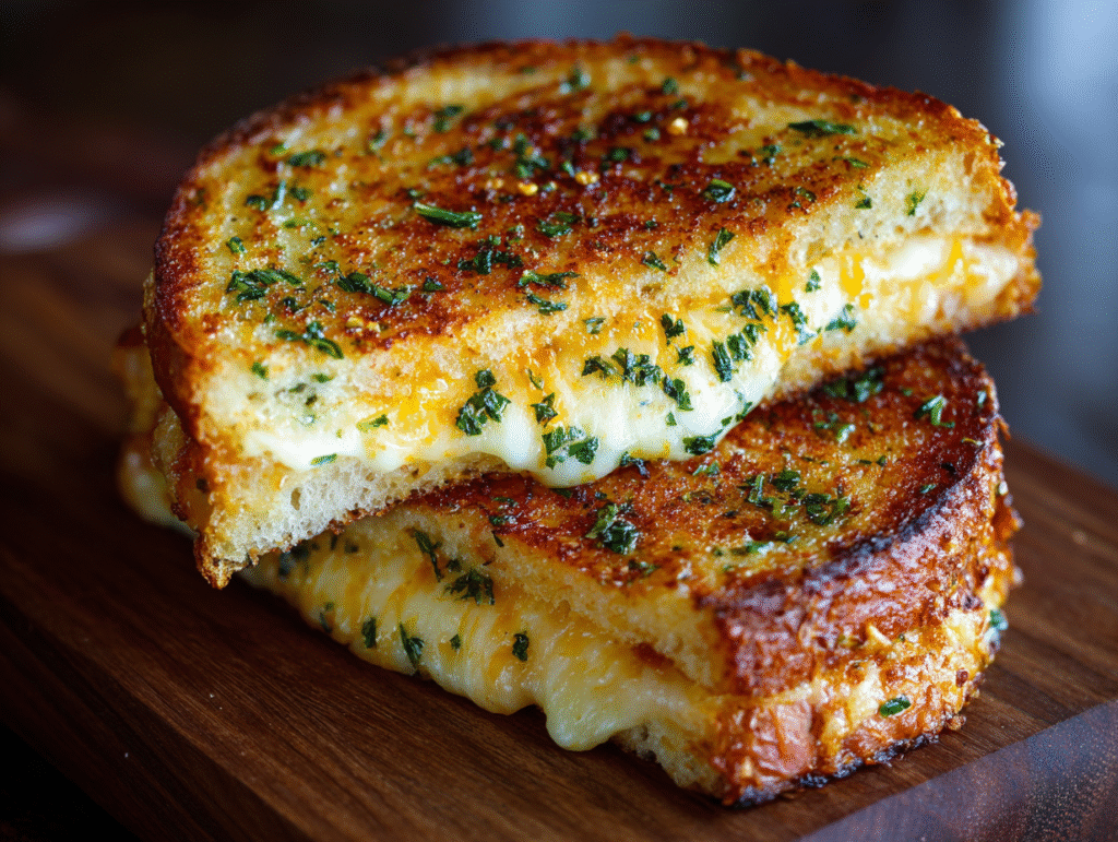 Garlic Bread Grilled Cheese