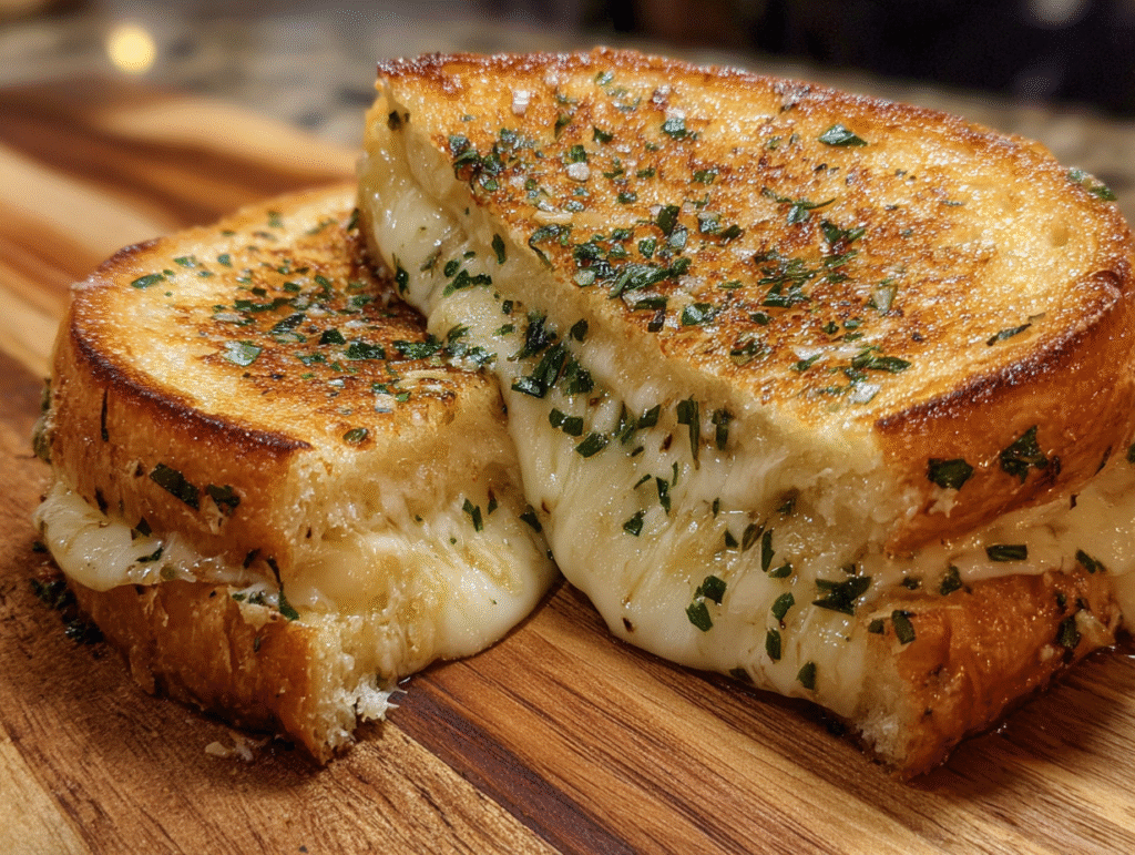 How to Make Garlic Bread Grilled Cheese