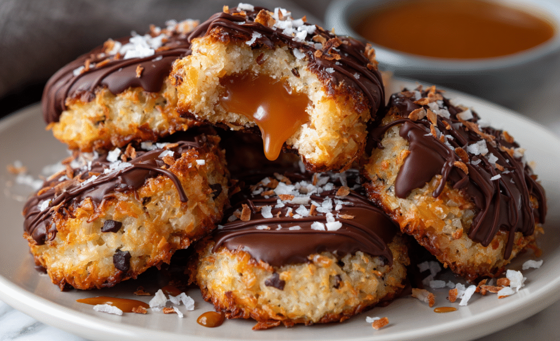 Homemade Samoas Cookies – Easy Caramel Coconut Chocolate Cookies