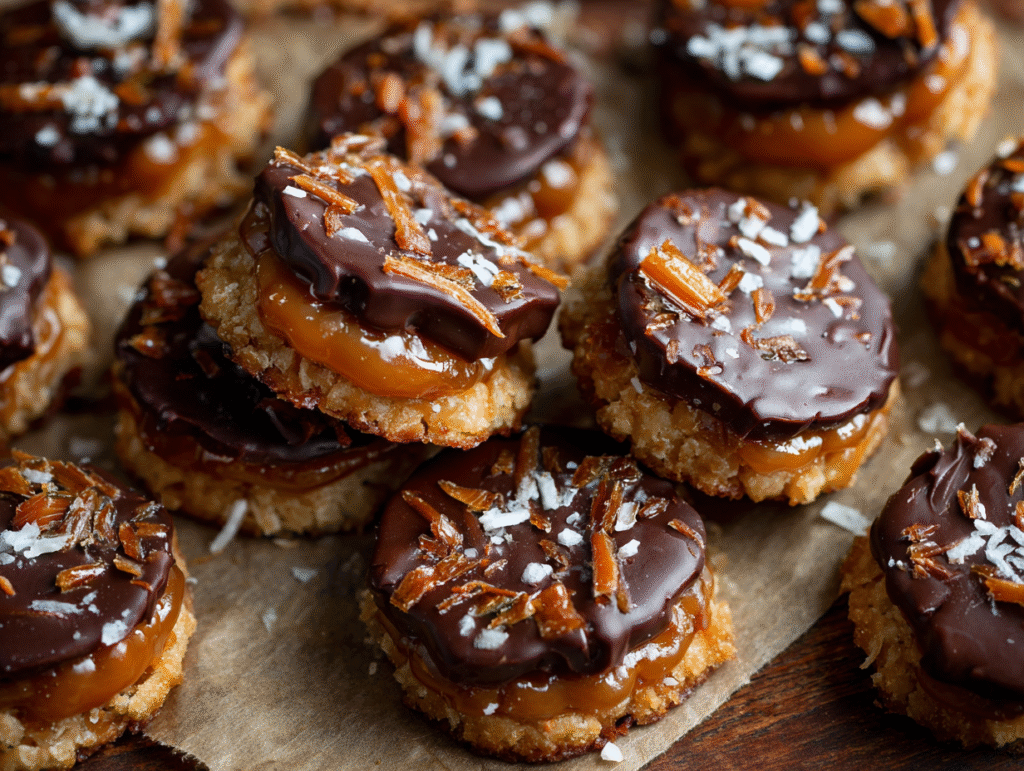 Homemade Samoas Cookies snacks