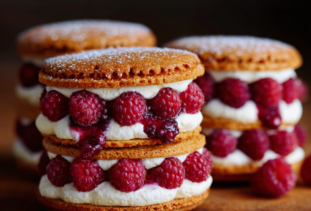 Raspberry Cream Sandwiches