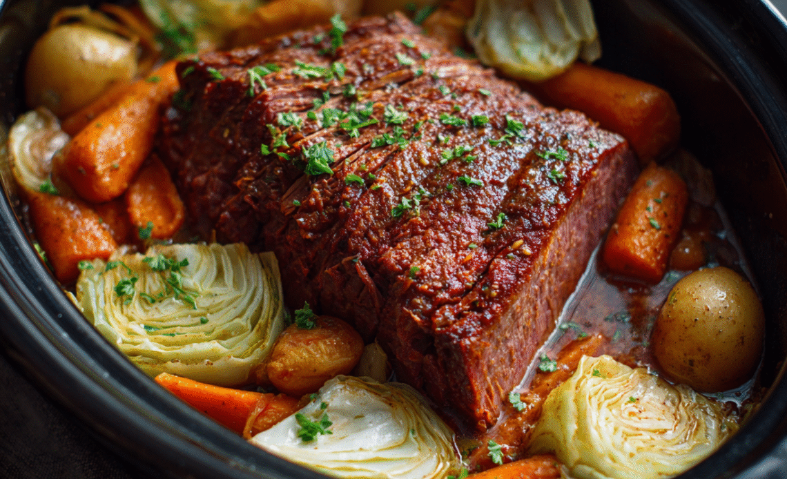 Slow Cooker Corned Beef and Cabbage – Easy Tender Dinner