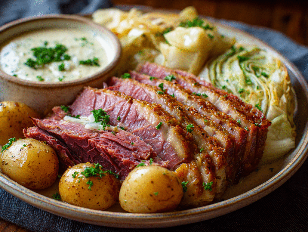 Ingredients for Slow Cooker Corned Beef and Cabbage