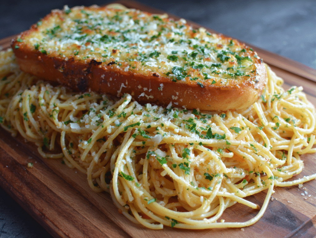 Ingredients for Spaghetti Garlic Bread