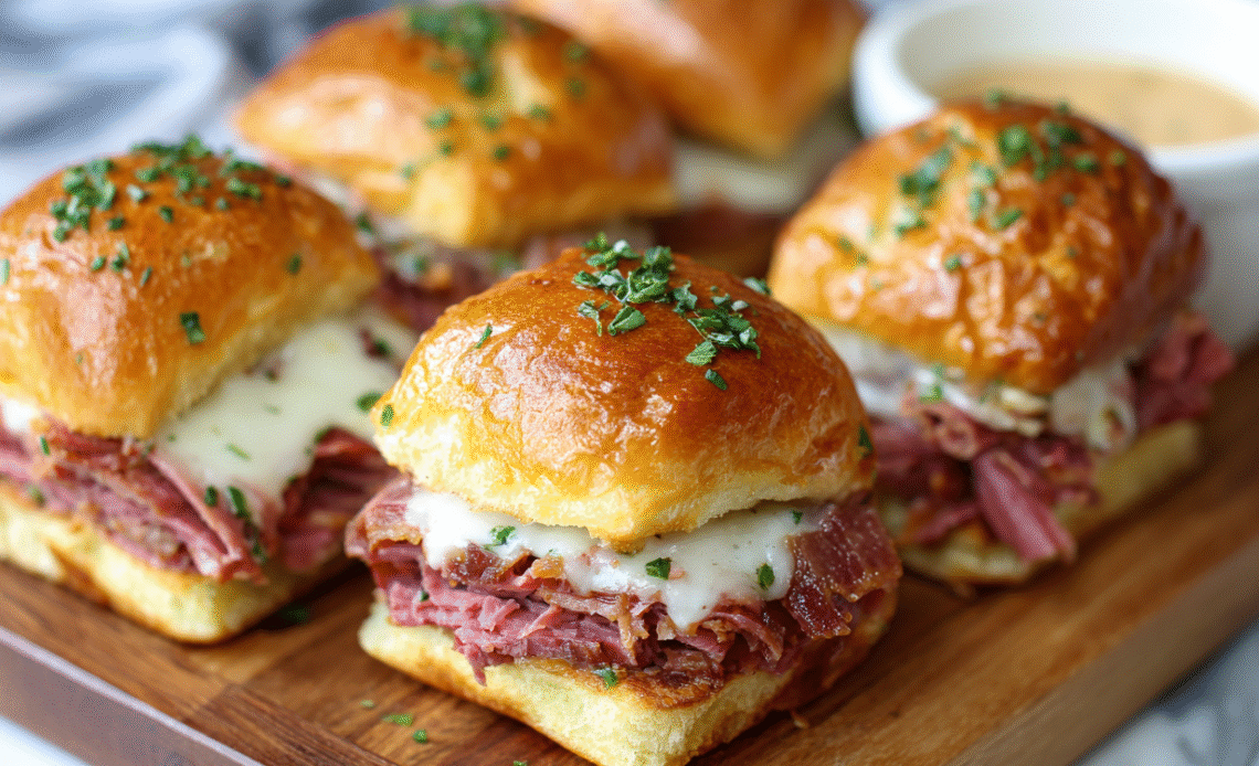 St Patricks Day Corned Beef Sliders